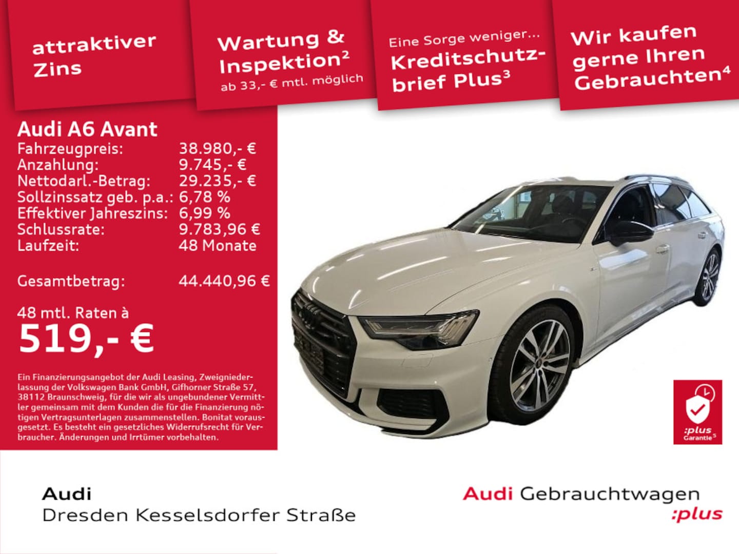 Bild über Audi A6 Avant sport 45 TFSI quattro S tronic - für weitere Informationen kontaktieren Sie den Audi Partner