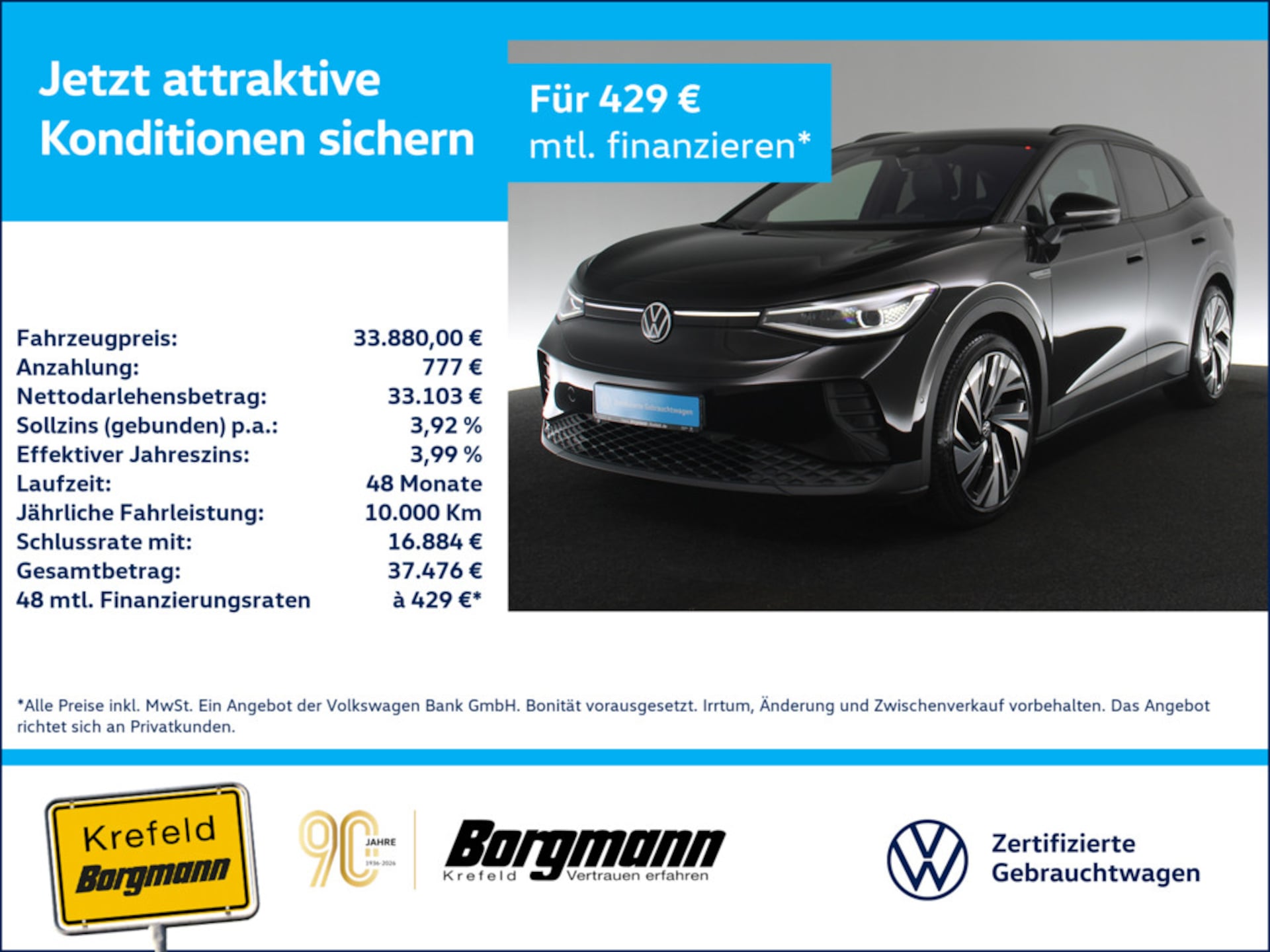 Volkswagen ID.4 — Volkswagen ID.4 ID.4 Pro mit Infotainmentpaket 4Motion ACC