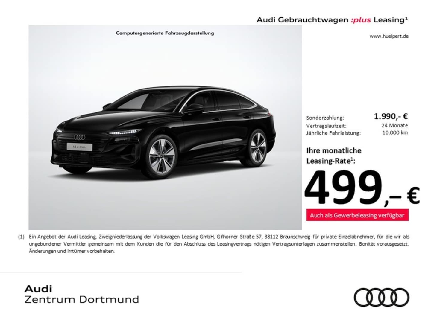 Bild über Audi A6 Sportback e-tron e-tron quattro - für weitere Informationen kontaktieren Sie den Audi Partner