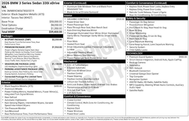 2026 BMW 3 Series 330i