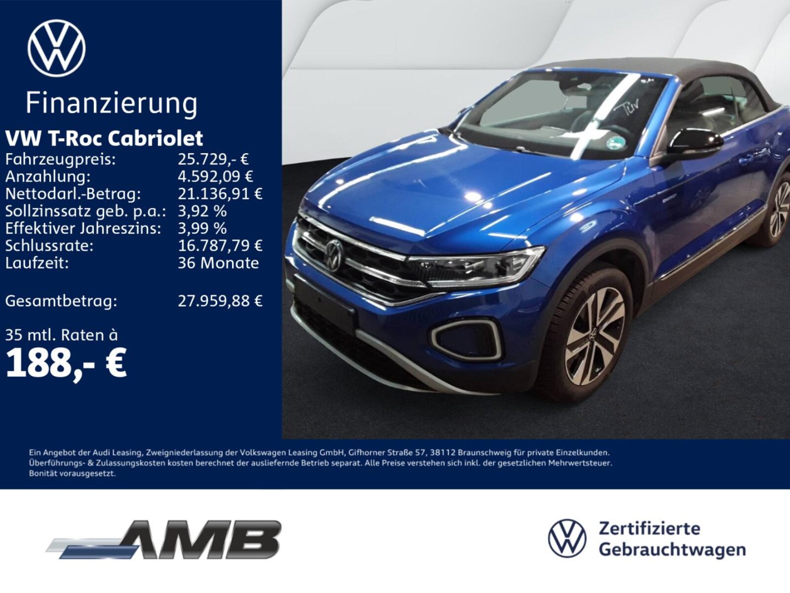 Volkswagen T-Roc Cabriolet
