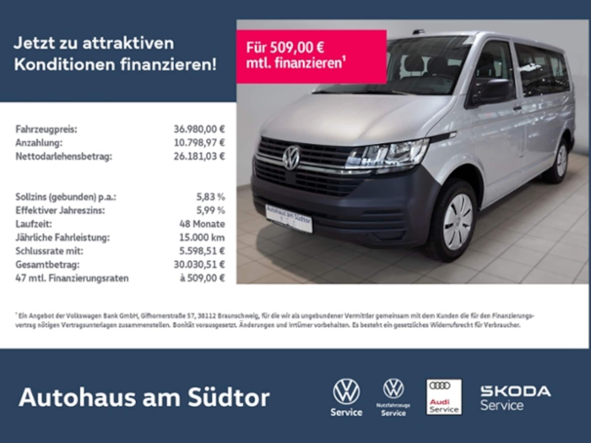 Volkswagen T6.1 Transporter Kombi kurzer Radstand