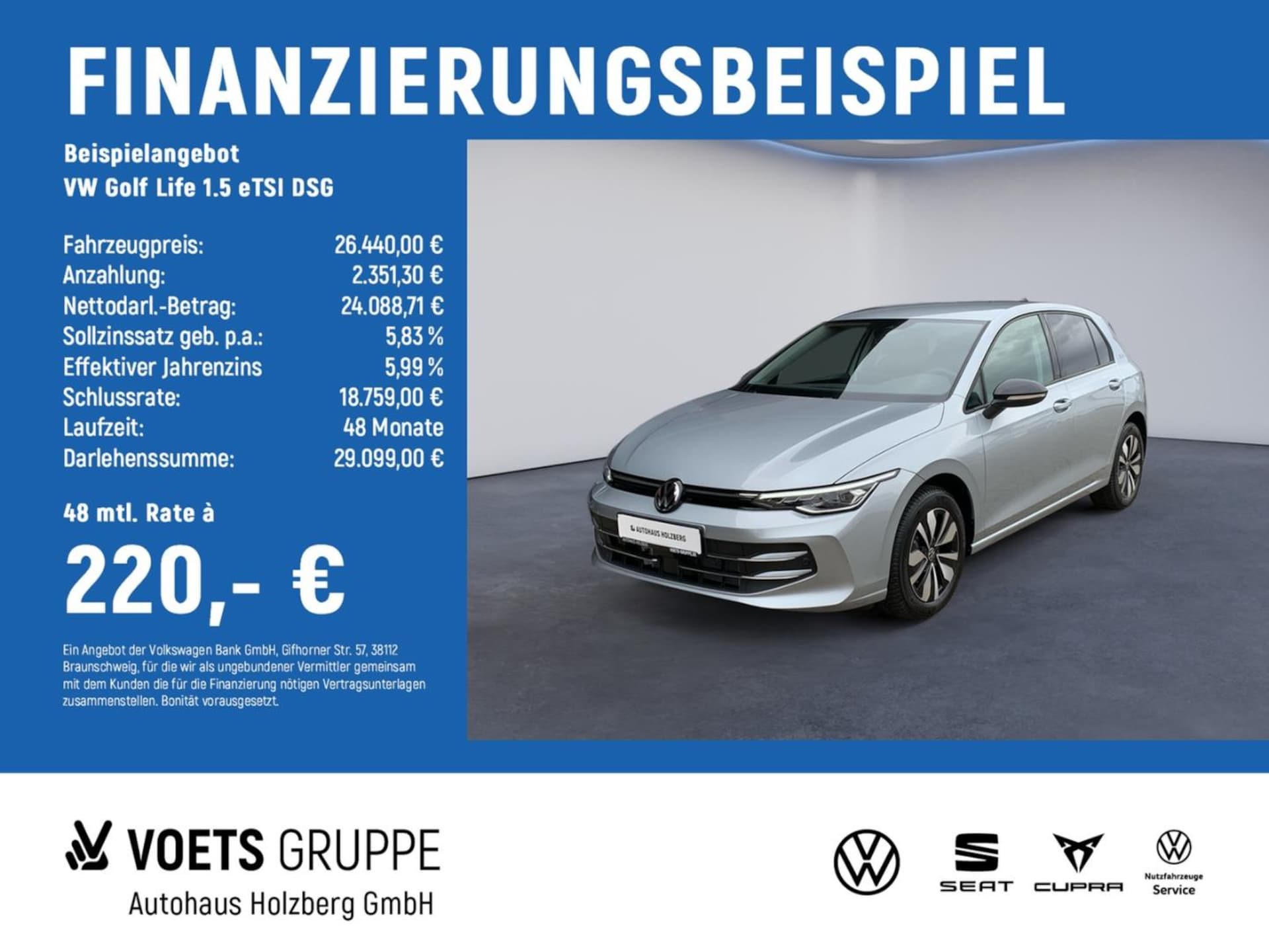 Volkswagen Golf — Volkswagen Golf Golf Life 1.5 eTSI DSG AHK+RFK+LED