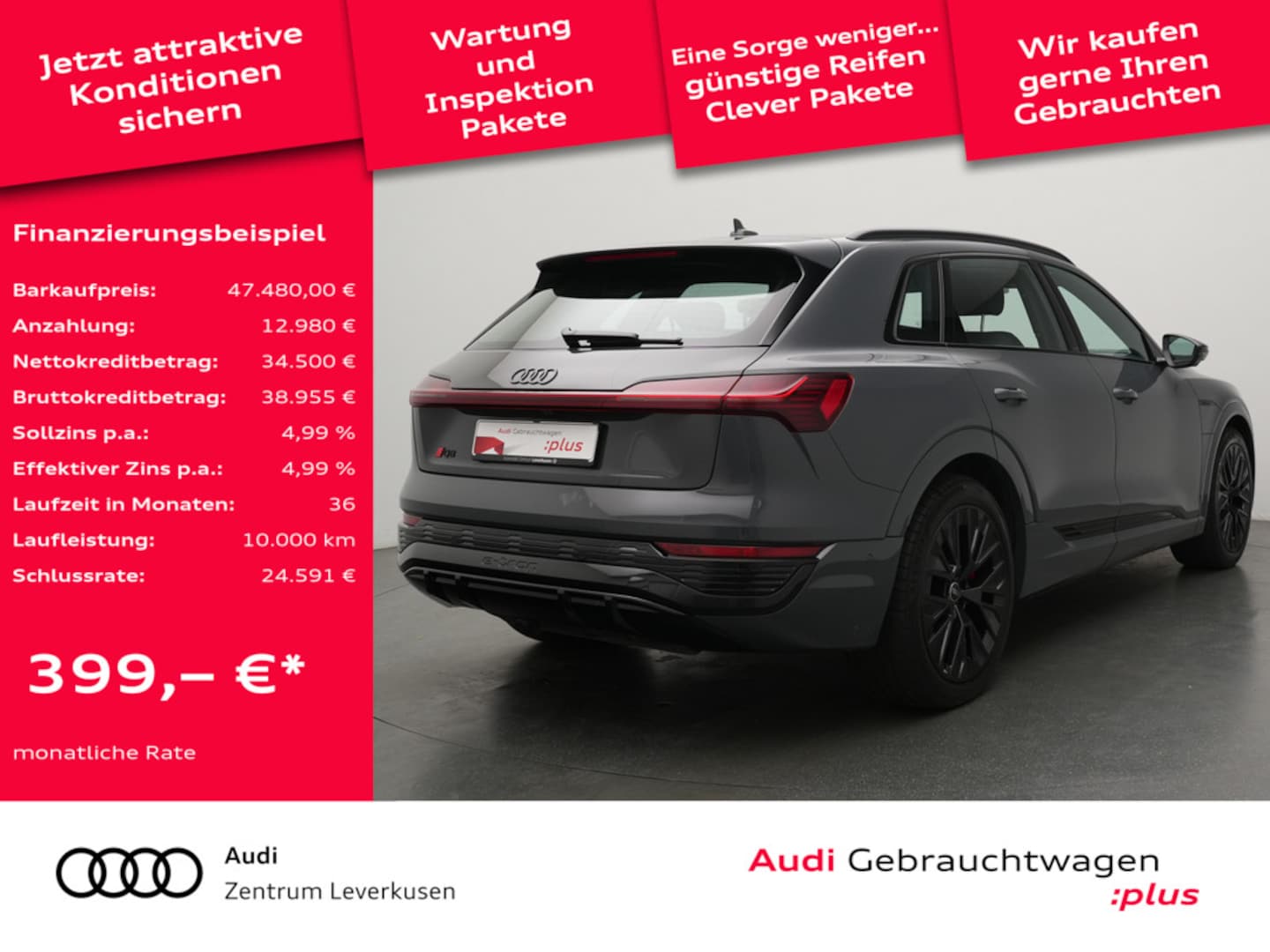 Bild über Audi Q8 e-tron S line 50 e-tron quattro - für weitere Informationen kontaktieren Sie den Audi Partner
