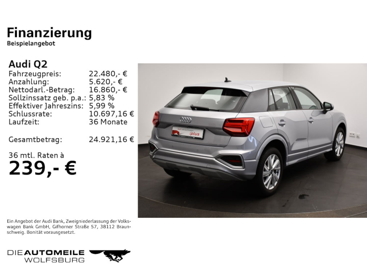 Bild über Audi Q2 advanced 35 TFSI S tronic - für weitere Informationen kontaktieren Sie den Audi Partner