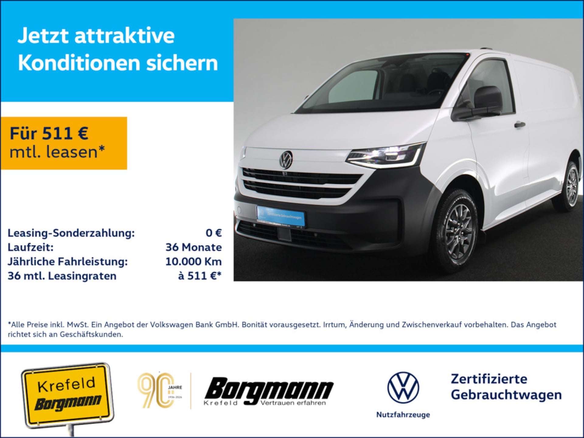 Volkswagen Transporter Kasten kurzer Radstand