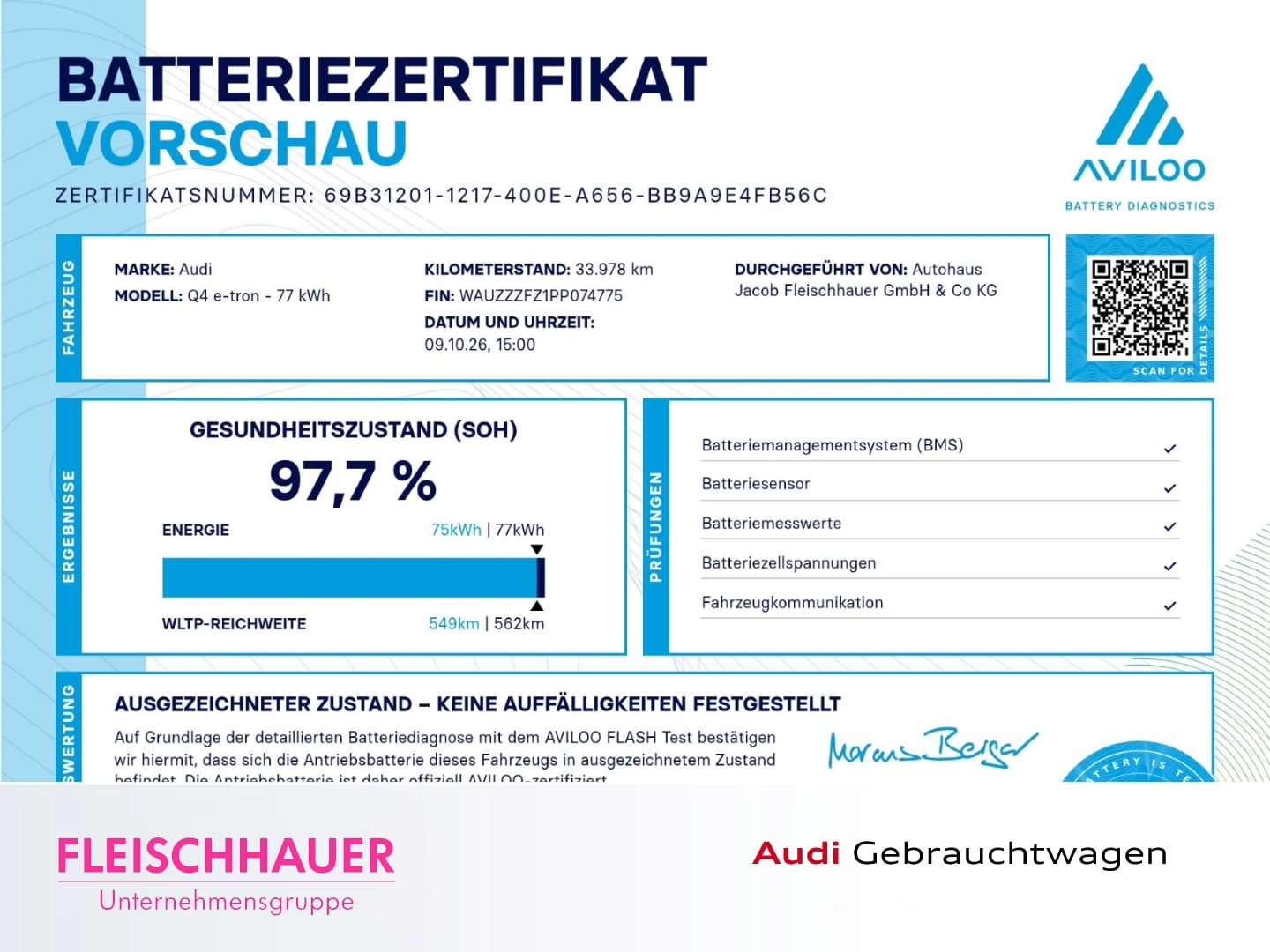 Bild über Audi Q4 e-tron 40 e-tron - für weitere Informationen kontaktieren Sie den Audi Partner