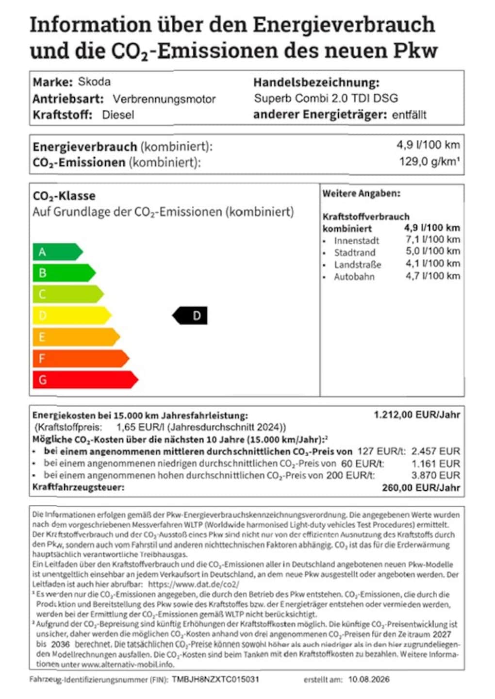 Skoda Superb Combi Essence