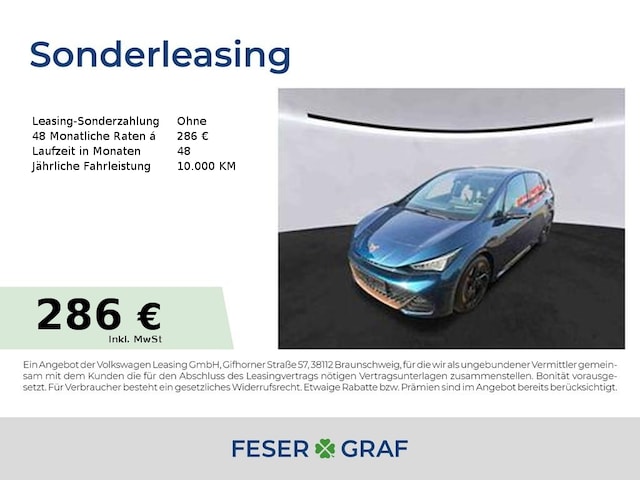 CUPRA Born 150kW (204PS) 62kWh Wärmepumpe/​Pano/​Alu20 (DKT5031154)