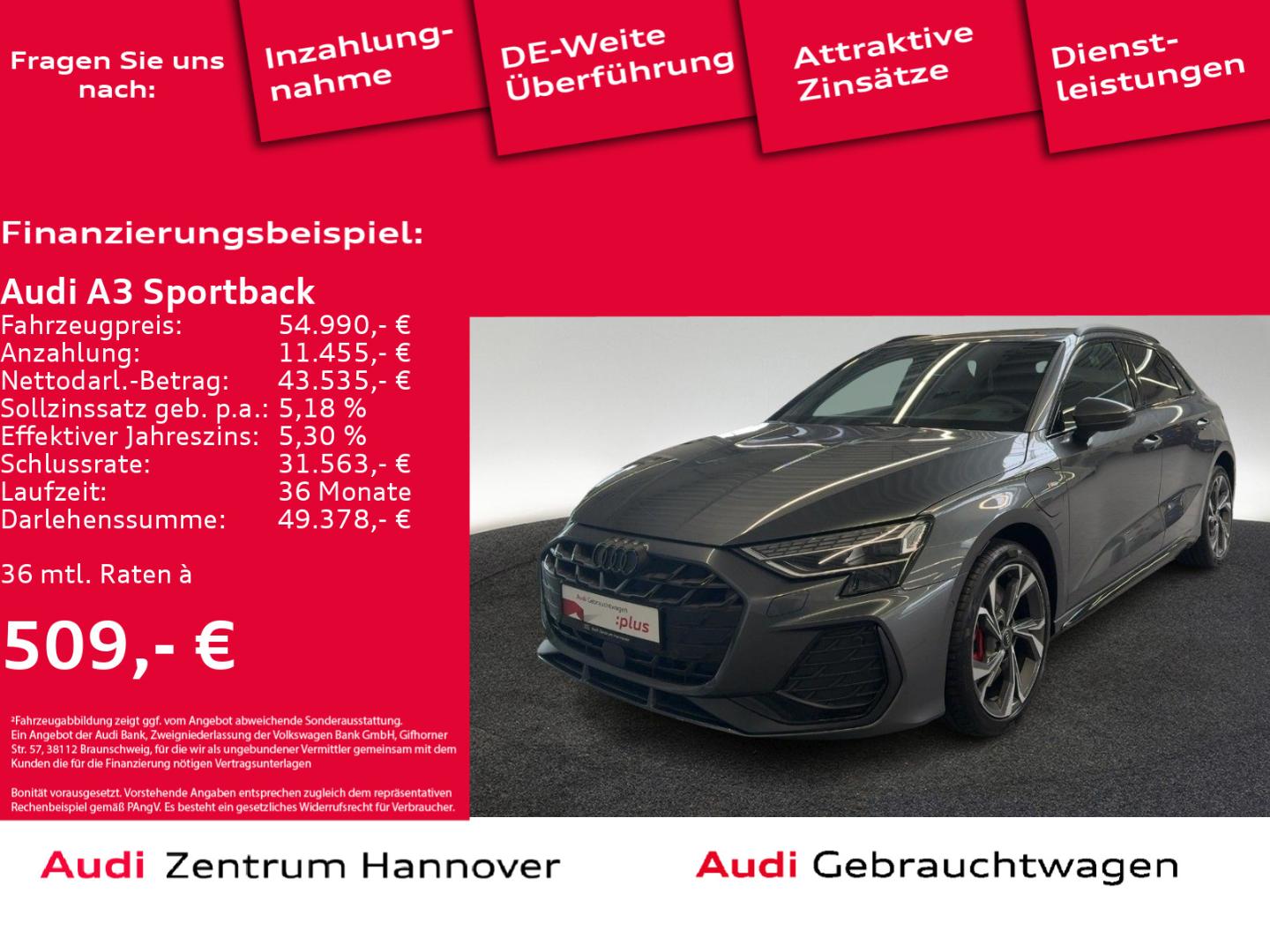 Image about Audi A3 Sportback TFSI e S line 45 TFSI e S tronic