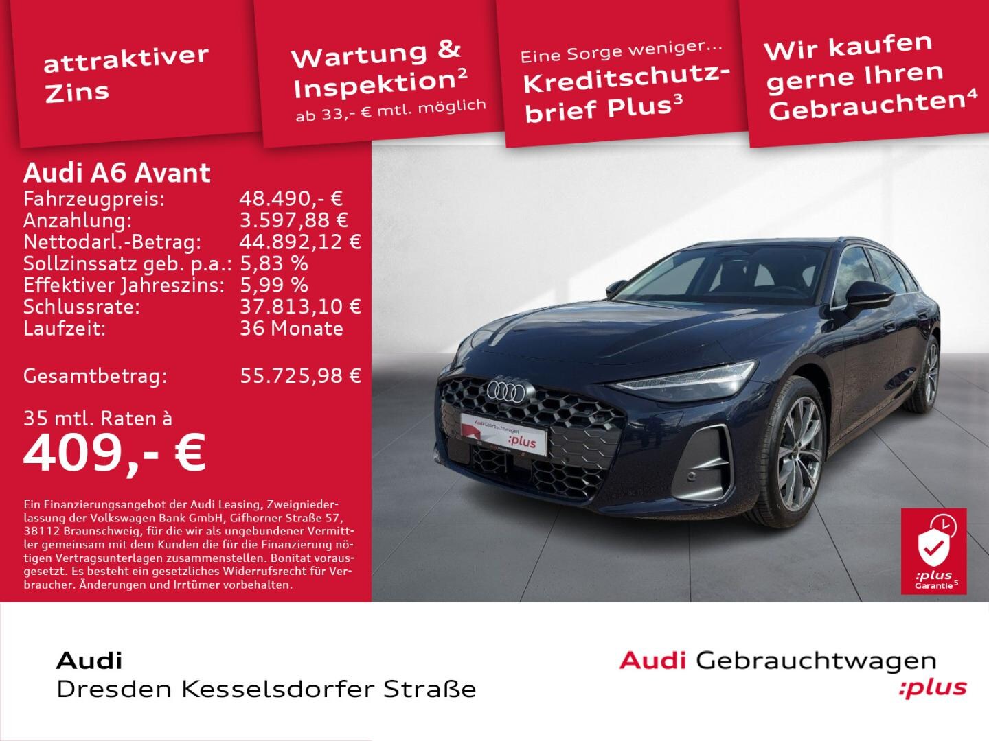 Bild über Audi A6 Avant TDI quattro 150 kW S tronic - für weitere Informationen kontaktieren Sie den Audi Partner