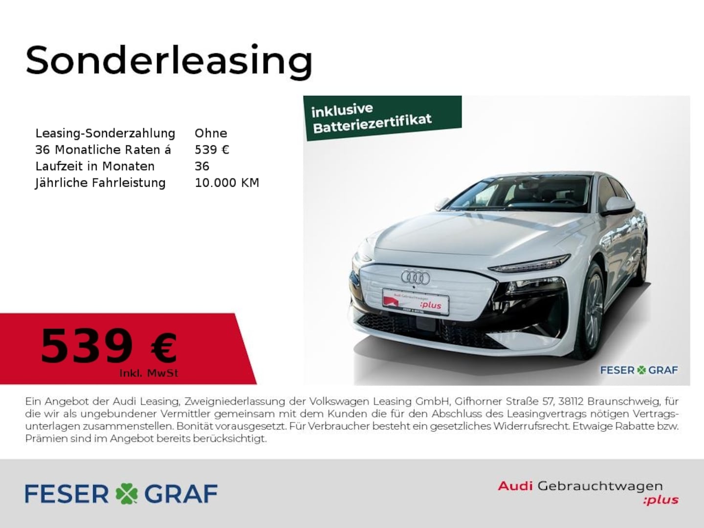 Bild über Audi A6 Sportback e-tron e-tron - für weitere Informationen kontaktieren Sie den Audi Partner