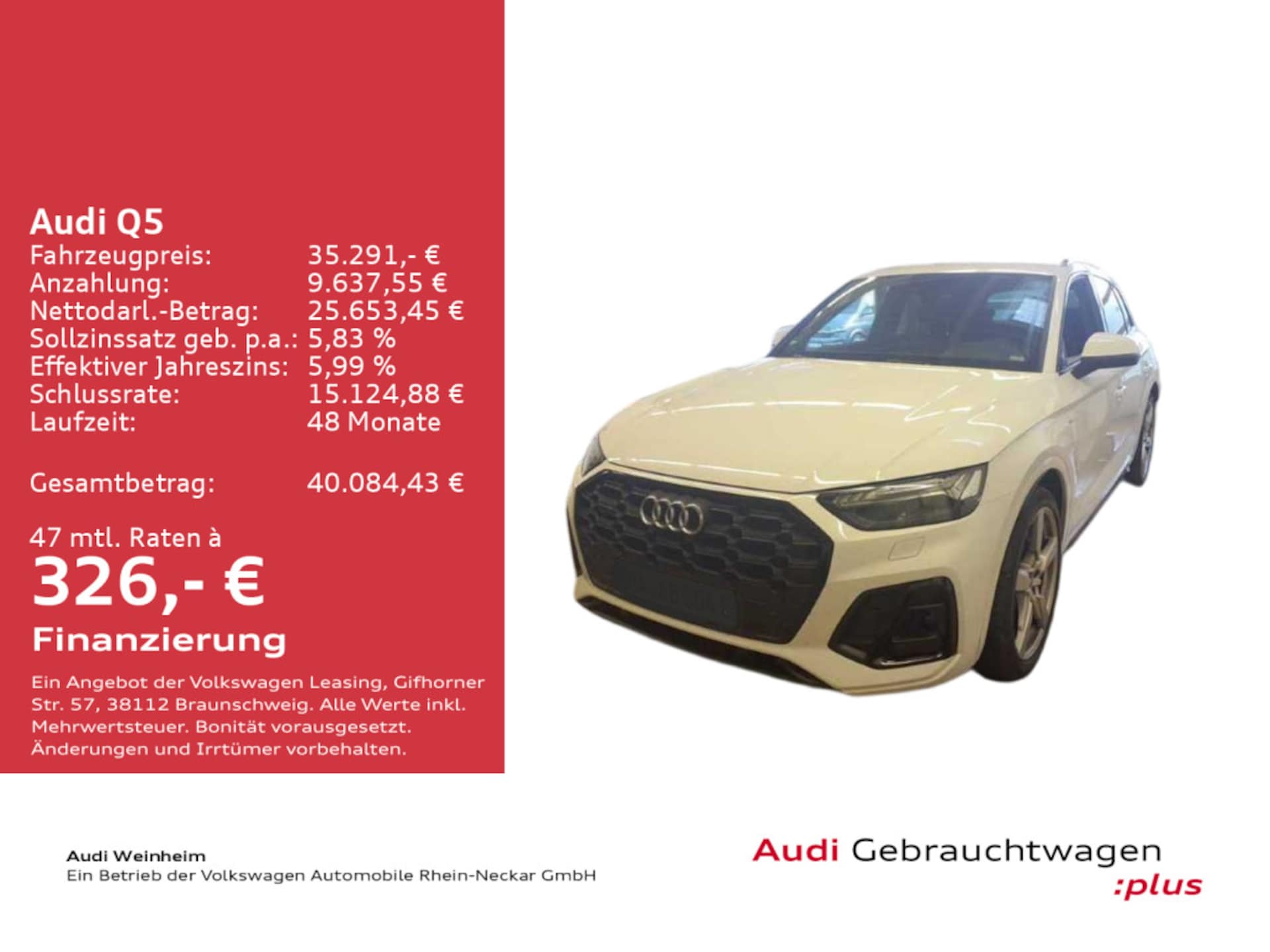 Audi Q5 TFSI e S line