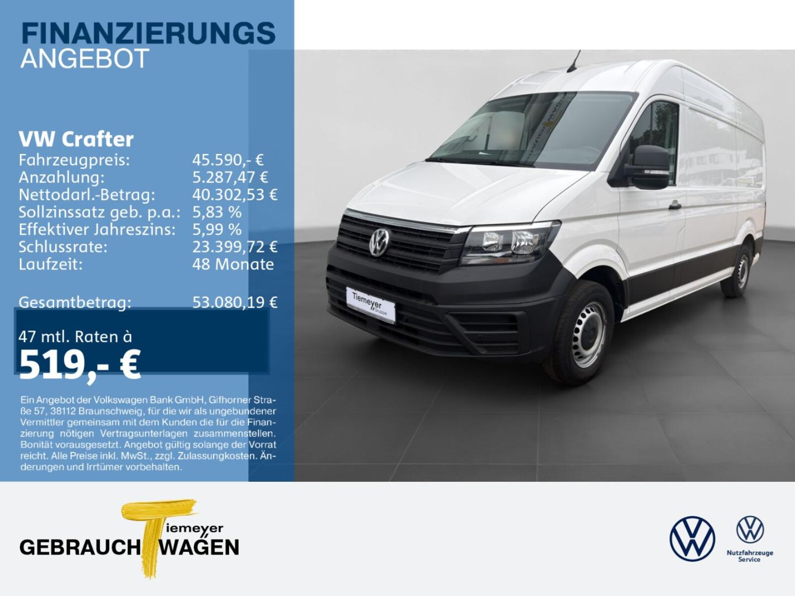 Volkswagen Crafter Kasten langer Radstand