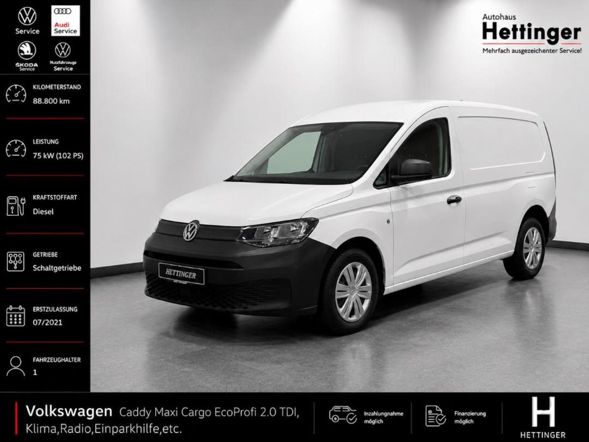 Volkswagen Caddy Maxi Cargo EcoProfi