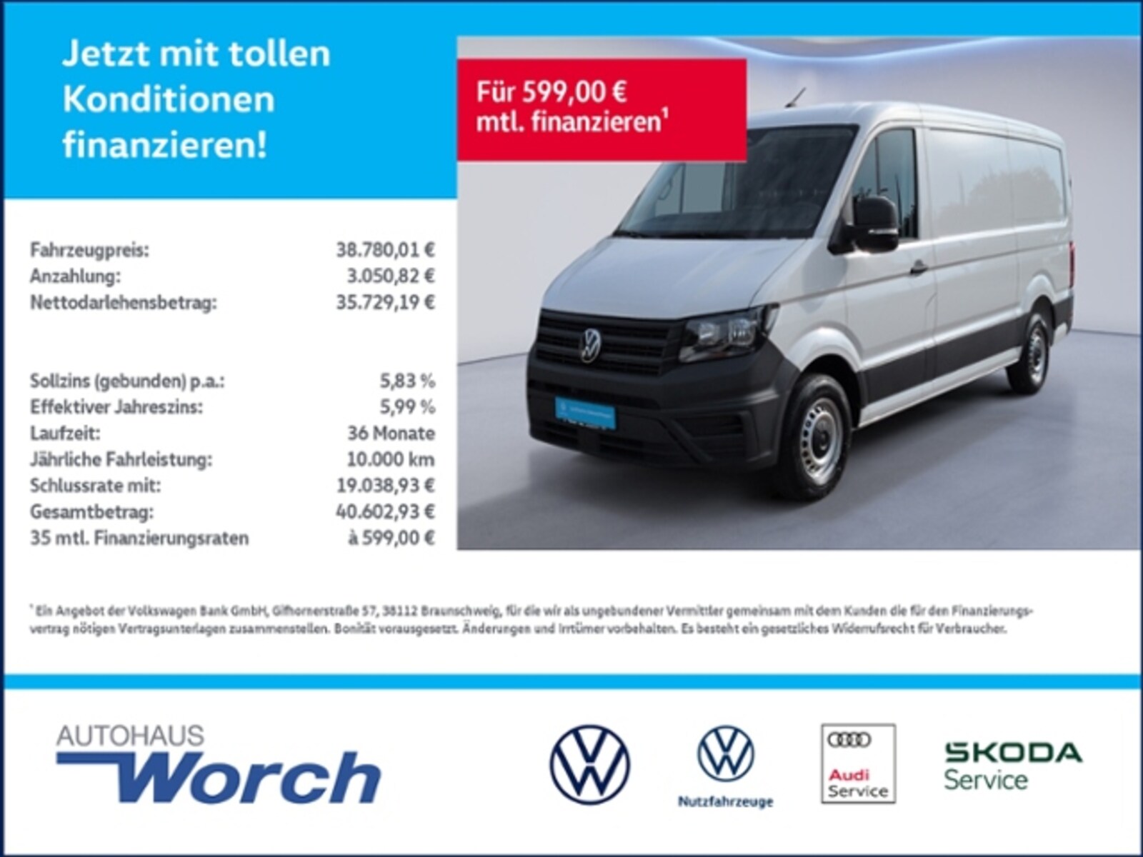 Volkswagen Crafter Kasten mittlerer Radstand