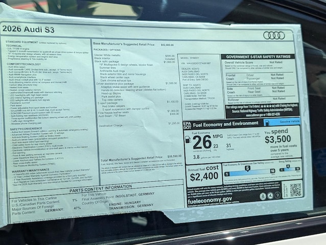 2026 Audi S3 Sedan