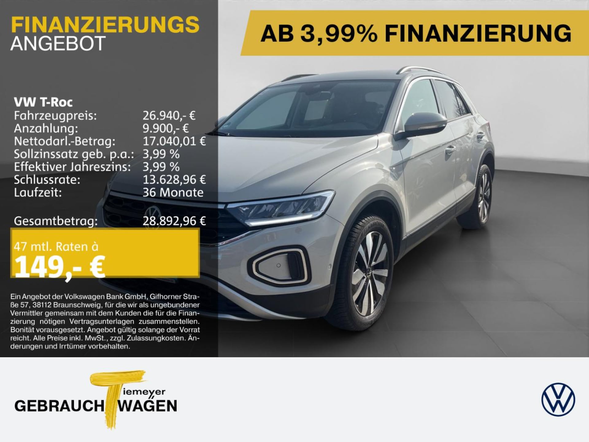 Volkswagen T-Roc 2024 — T-Roc 1.0 TSI MOVE LED REAR VIEW NAVI LM17 DAB+