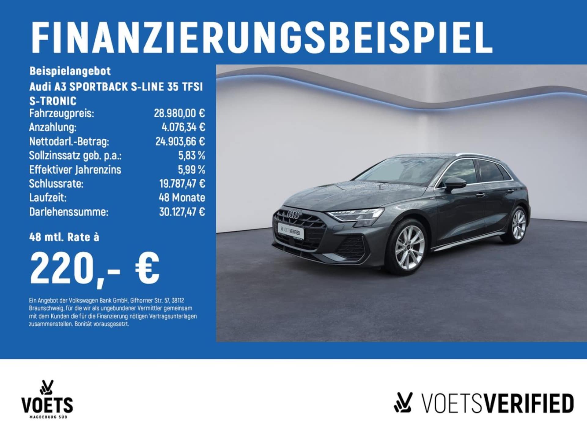 Audi A3 Sportback S line