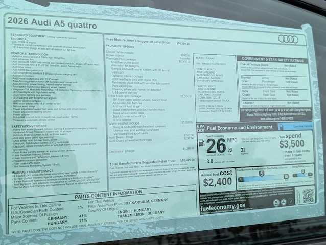 2026 Audi A5 Sedan