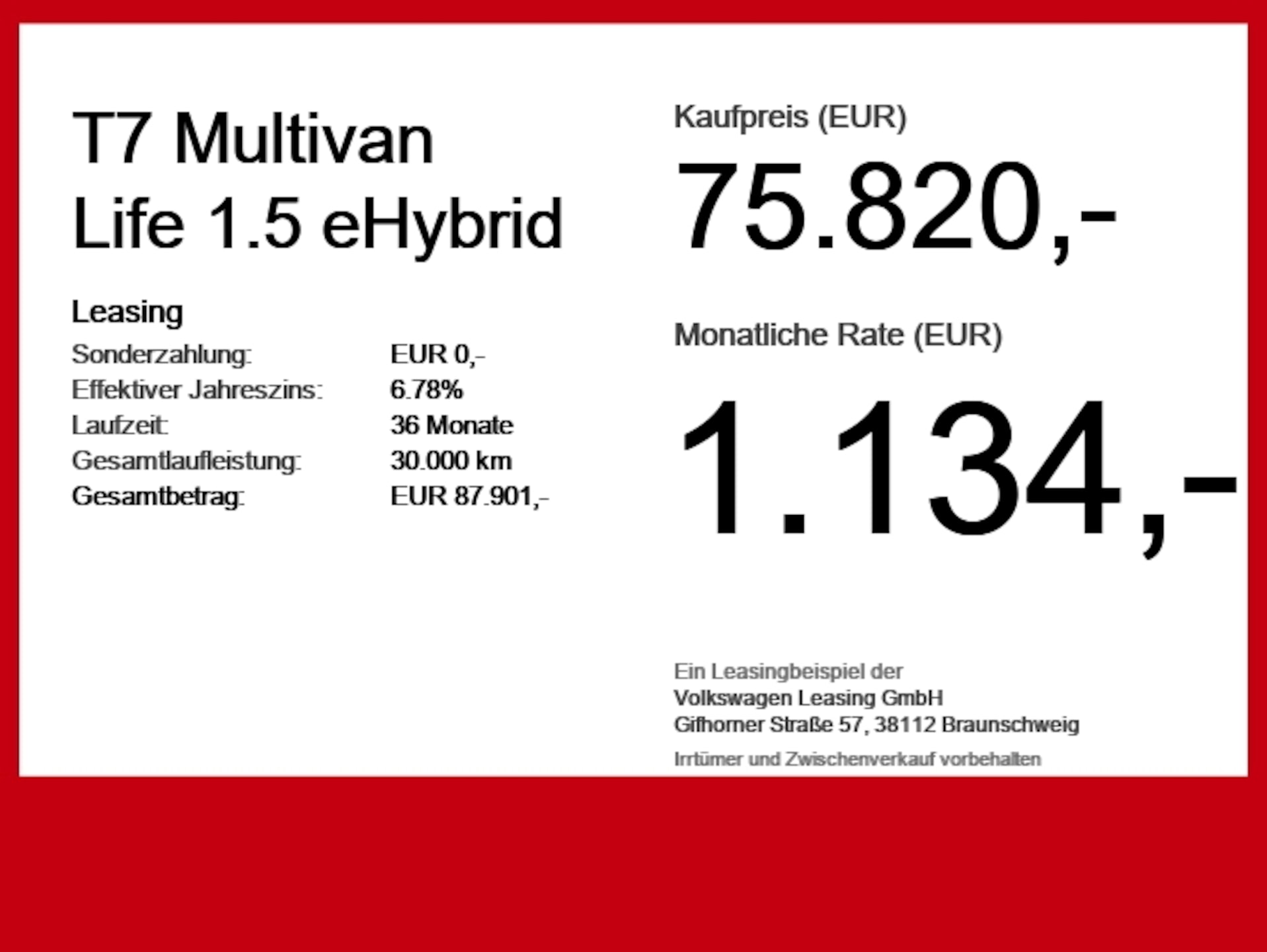Volkswagen Multivan Life