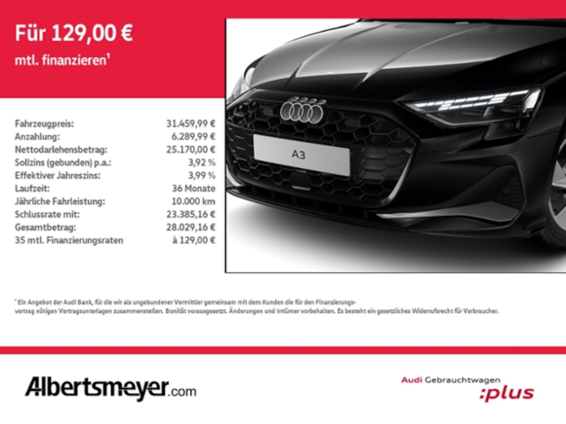 Audi A3 Sportback TFSI e Advanced