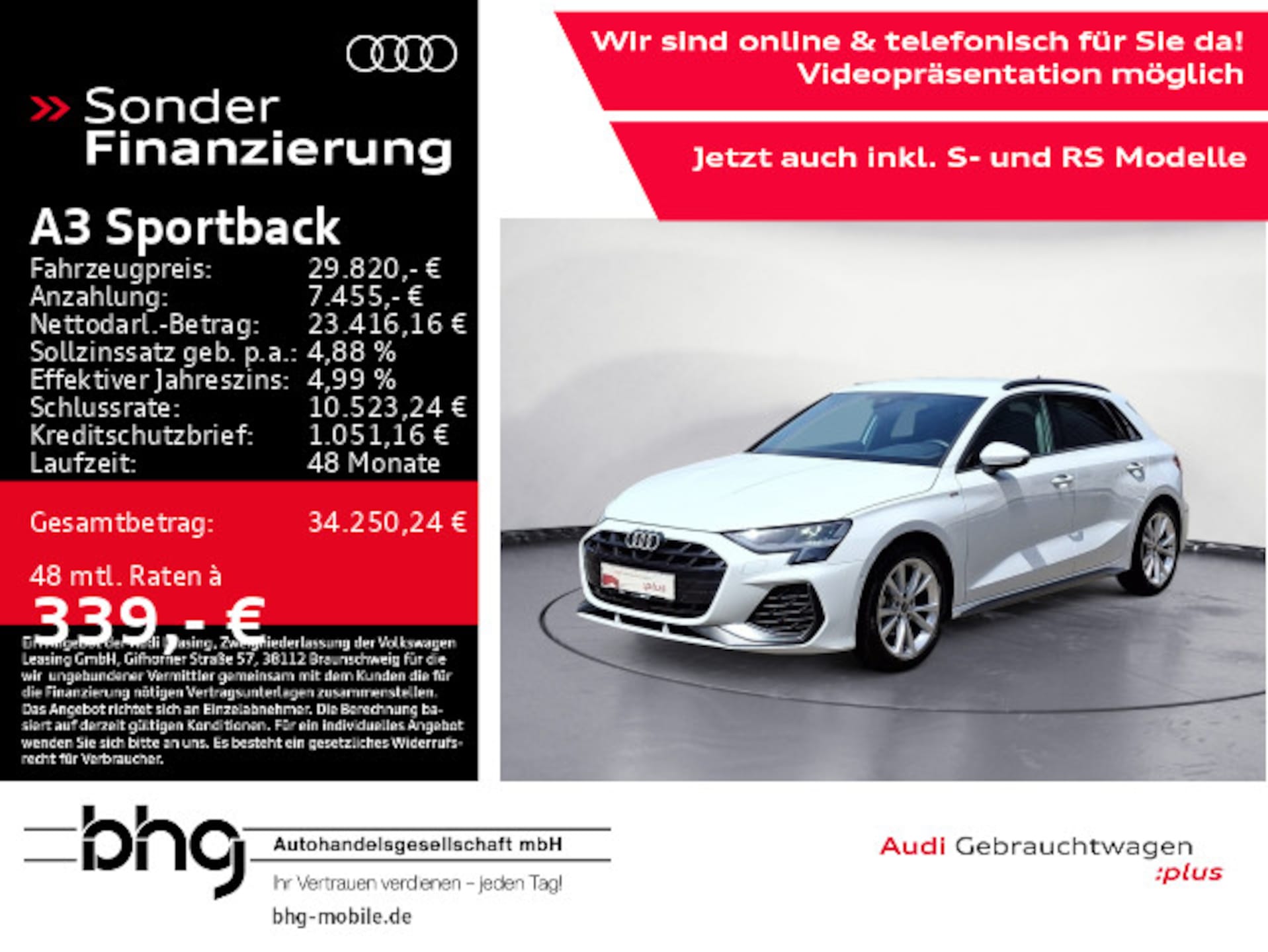 Audi A3 Sportback S line