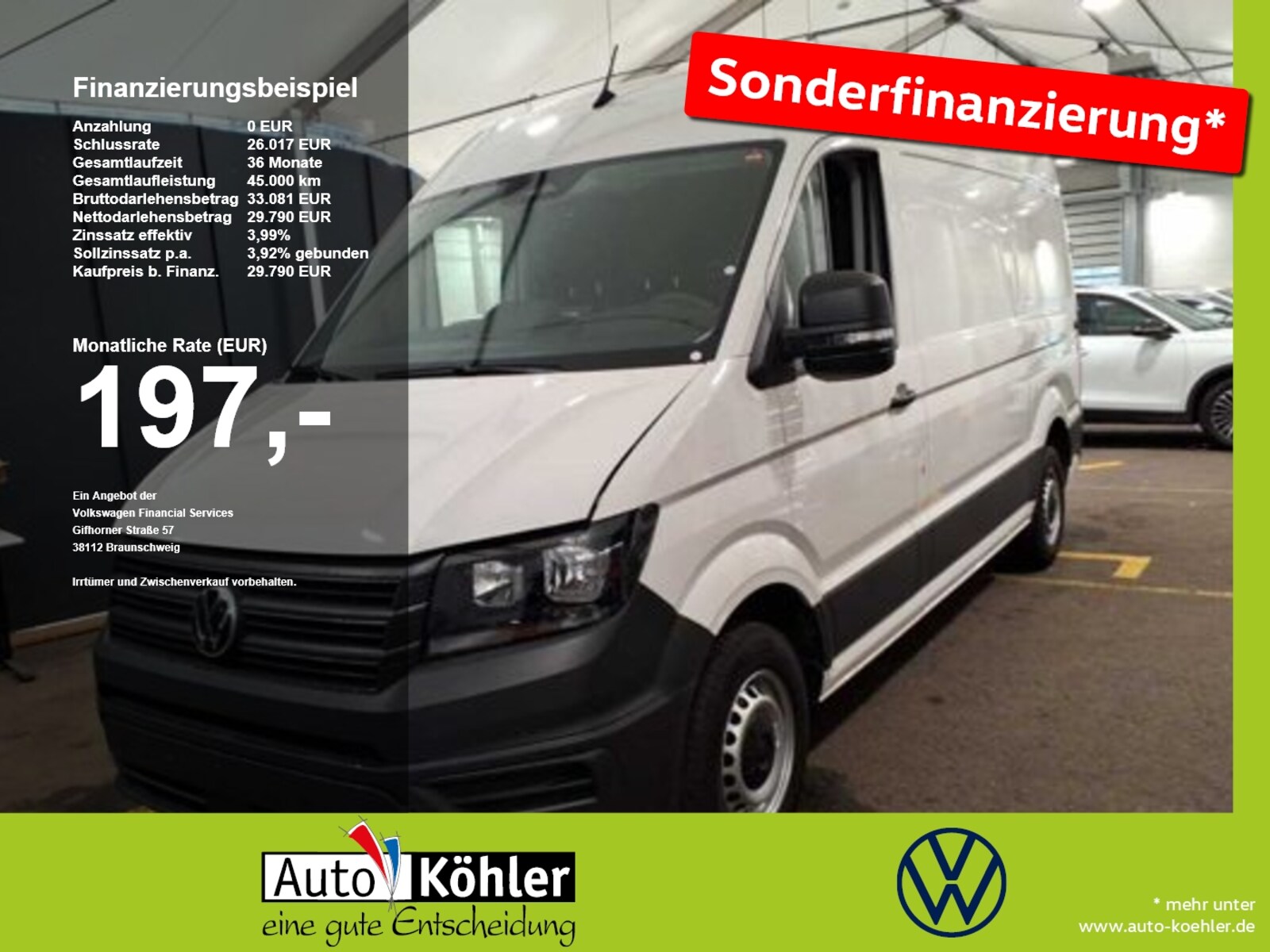 Volkswagen Crafter Kasten mittlerer Radstand