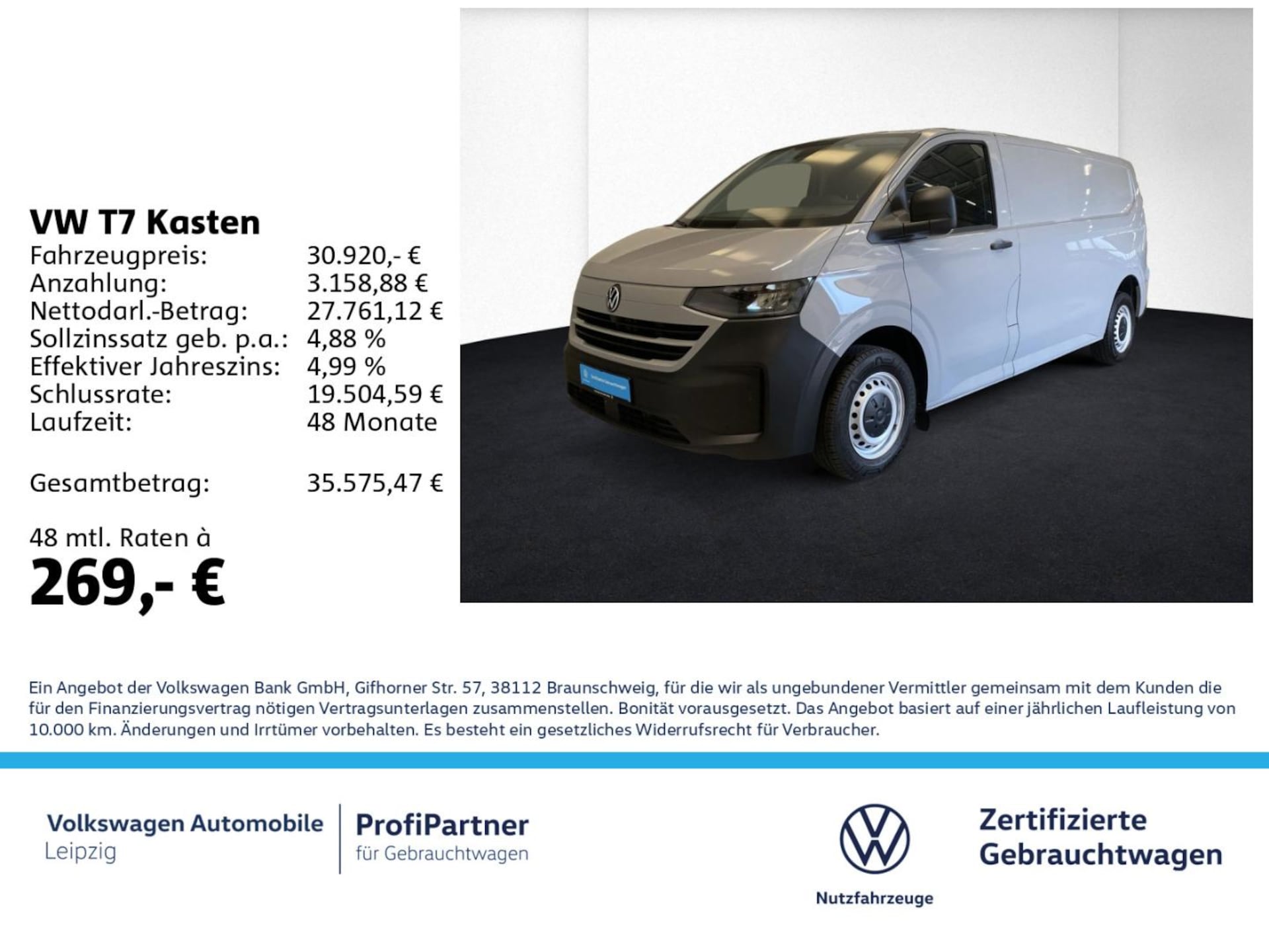 Volkswagen Transporter Kasten langer Radstand