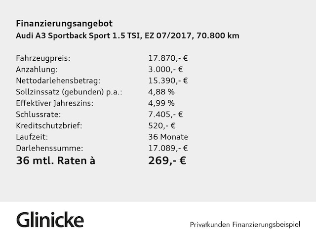 Image about Audi A3 Sportback sport 1.5 TFSI 6-Gang
