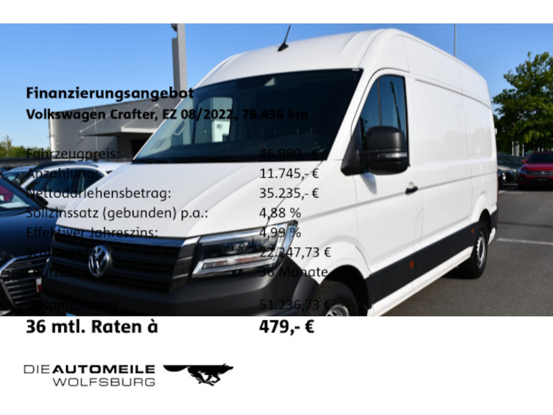 Volkswagen Crafter Kasten mittlerer Radstand