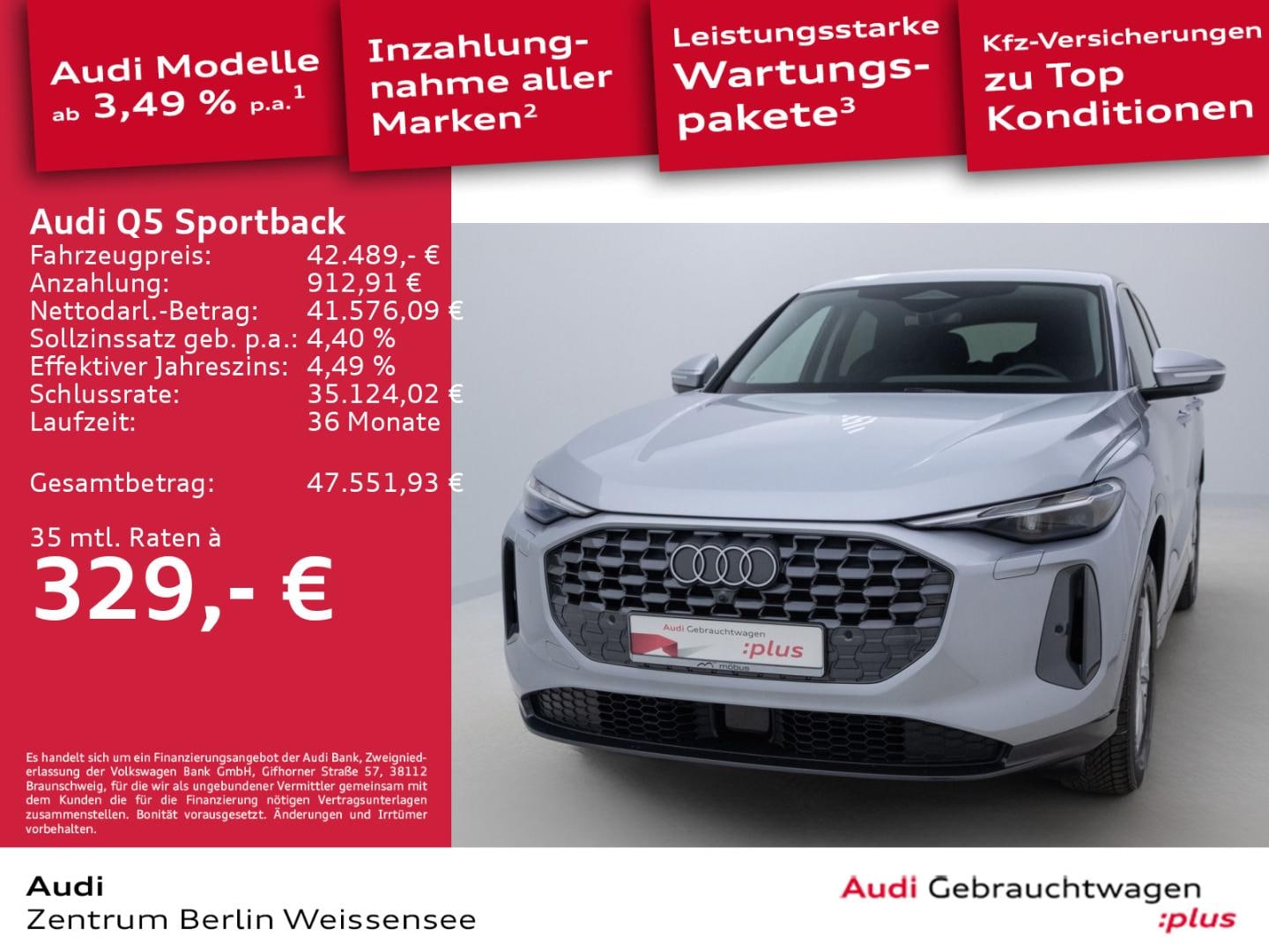 Bild über Audi Q5 Sportback TDI quattro 150 kW S tronic - für weitere Informationen kontaktieren Sie den Audi Partner