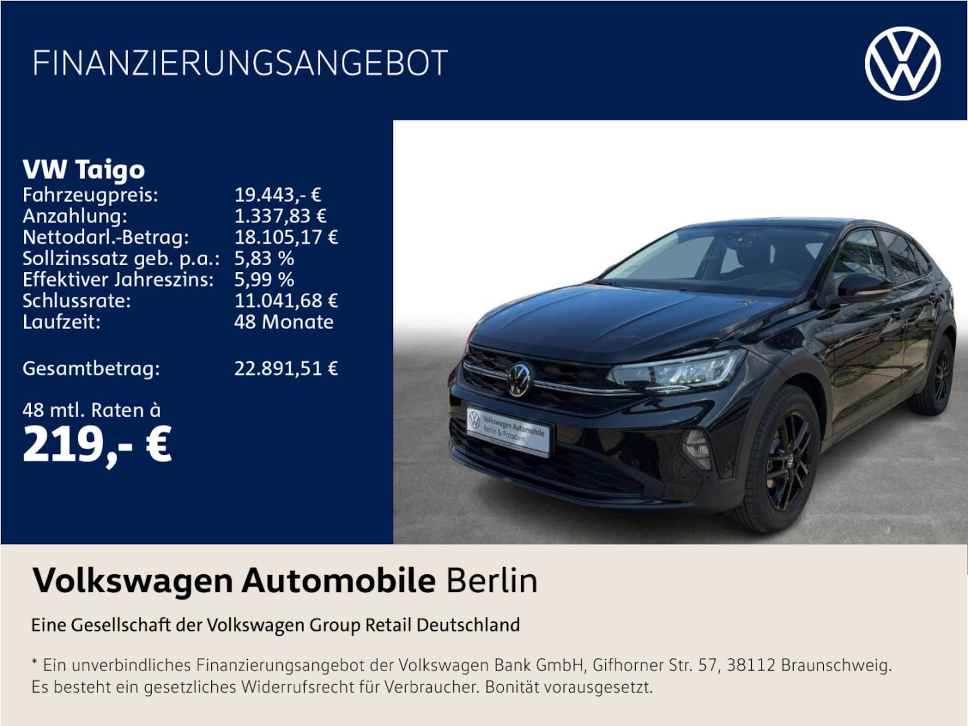 Volkswagen Taigo Basis-Modell