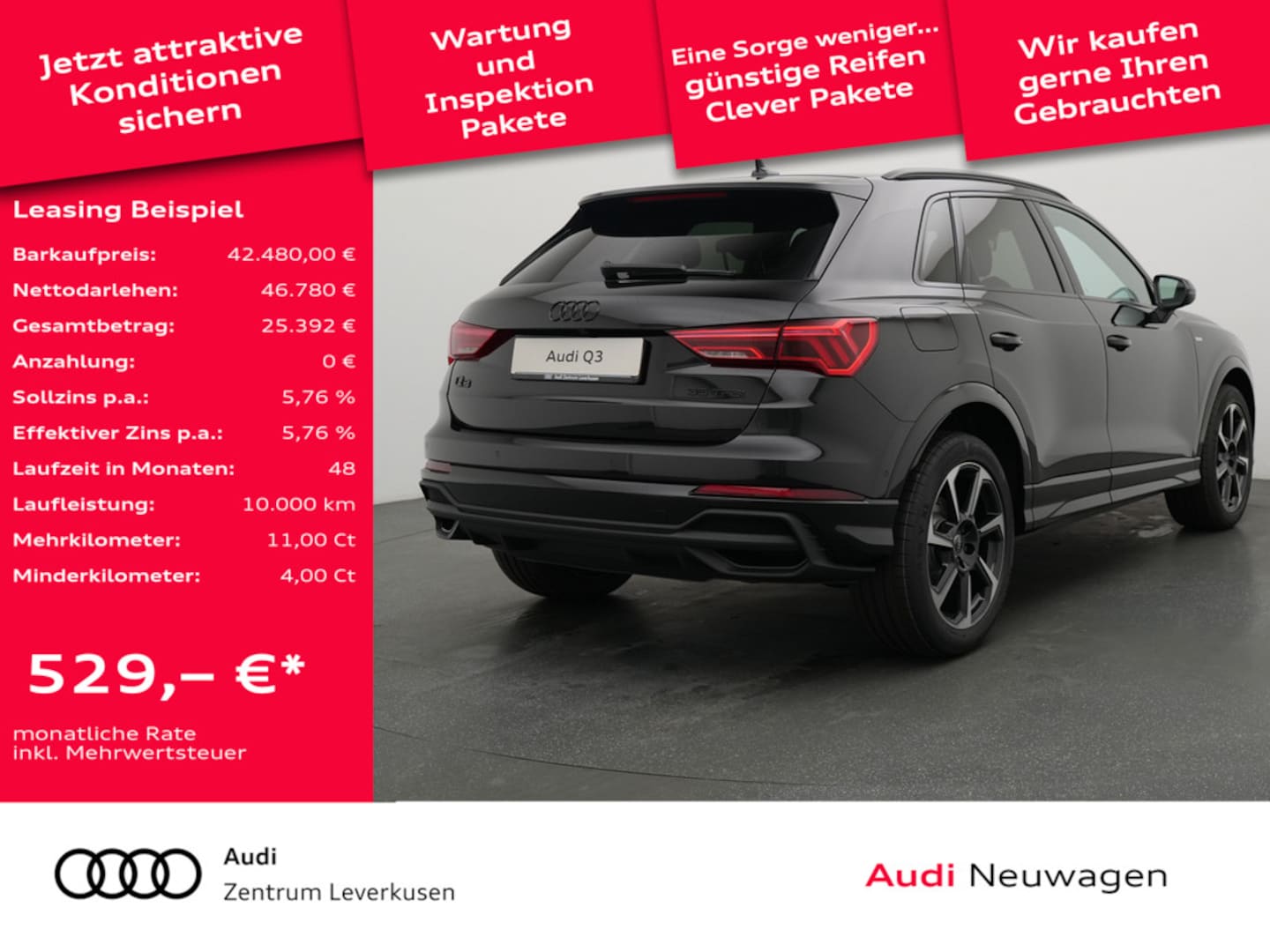 Bild über Audi Q3 TFSI 110 kW S tronic - für weitere Informationen kontaktieren Sie den Audi Partner