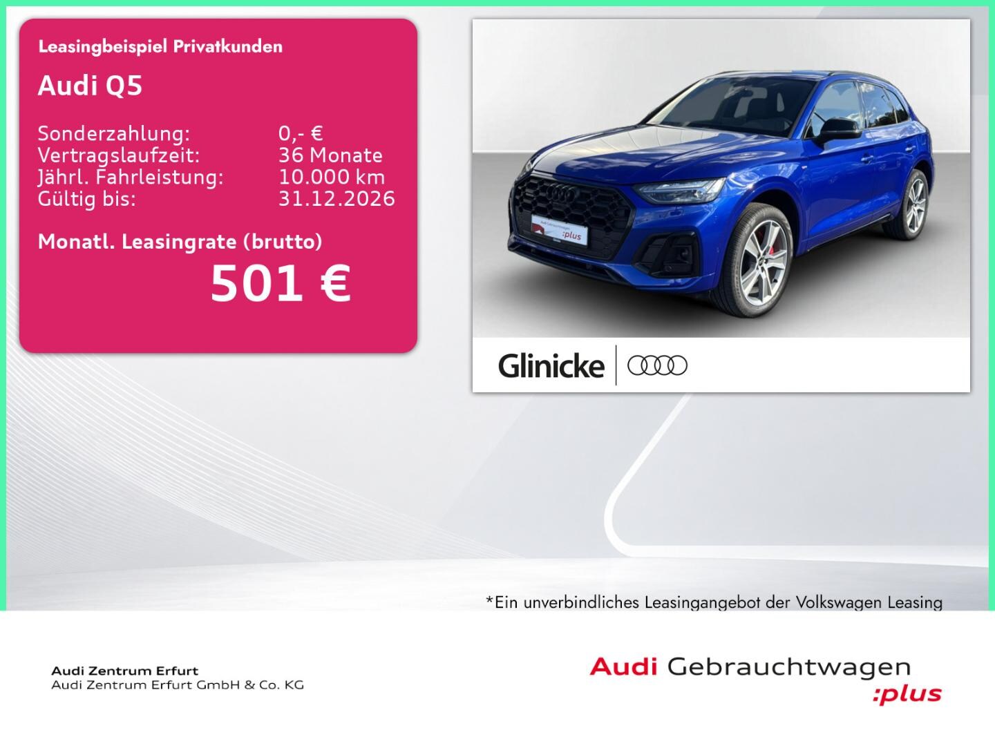 Bild über Audi Q5 TFSI e S line business 55 TFSI e quattro S tronic - für weitere Informationen kontaktieren Sie den Audi Partner