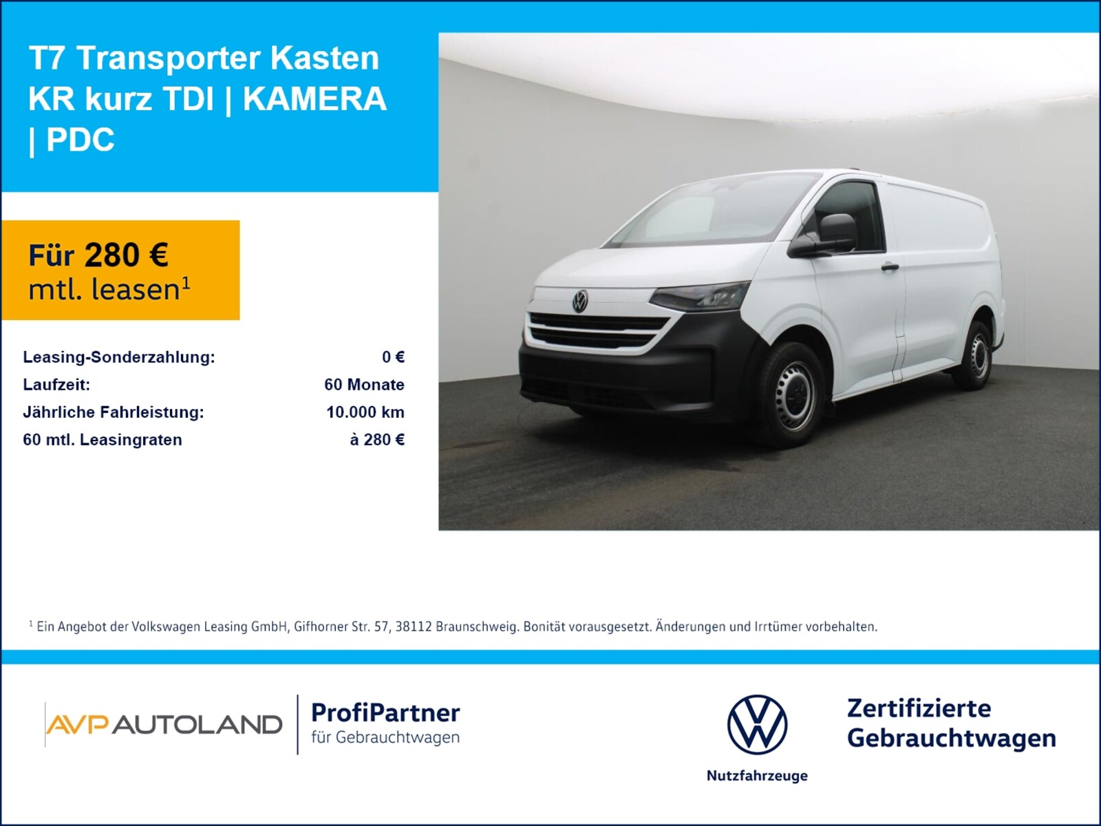 Volkswagen Transporter Kasten kurzer Radstand