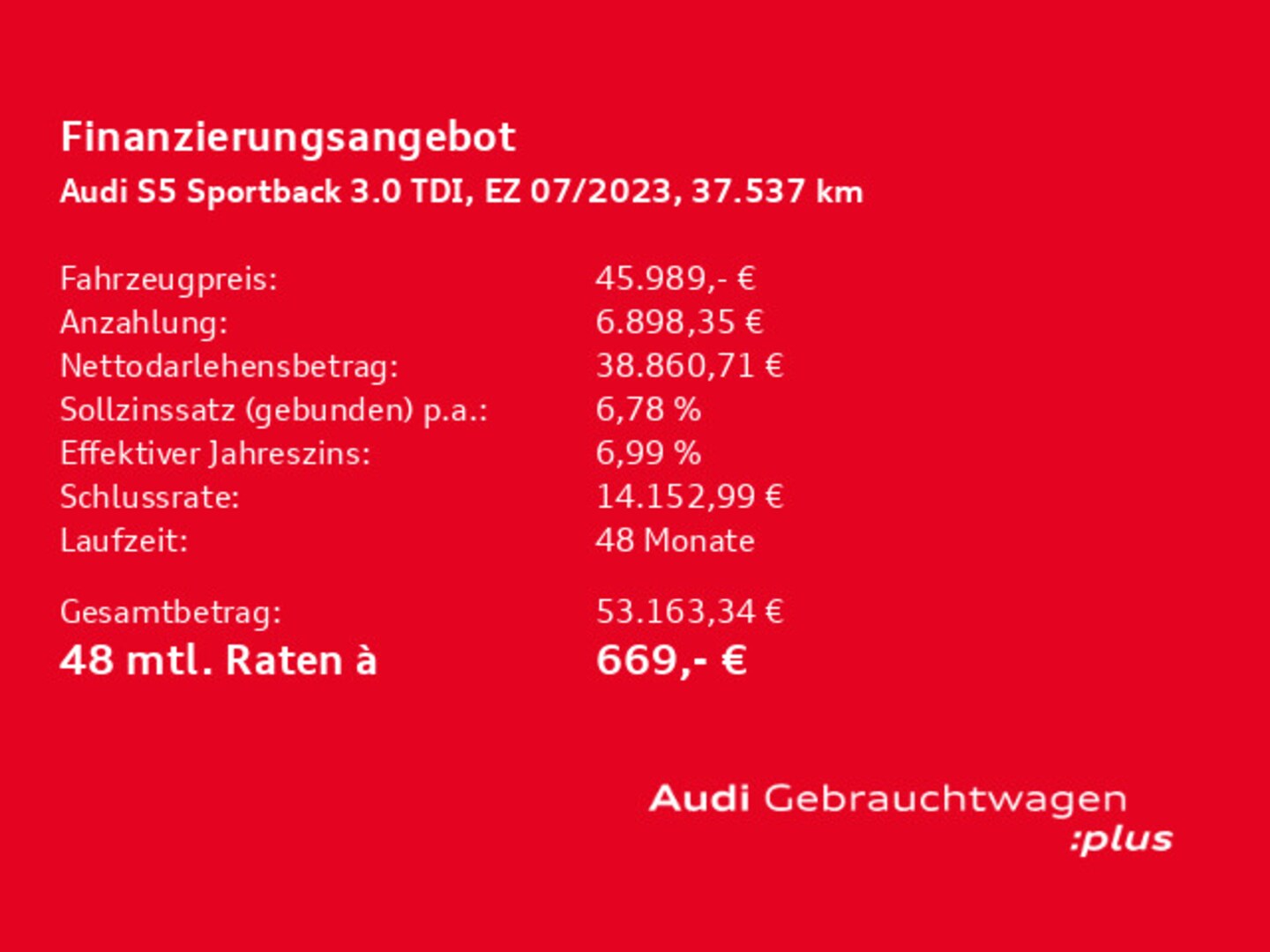 Bild über Audi S5 Sportback TDI quattro tiptronic - für weitere Informationen kontaktieren Sie den Audi Partner