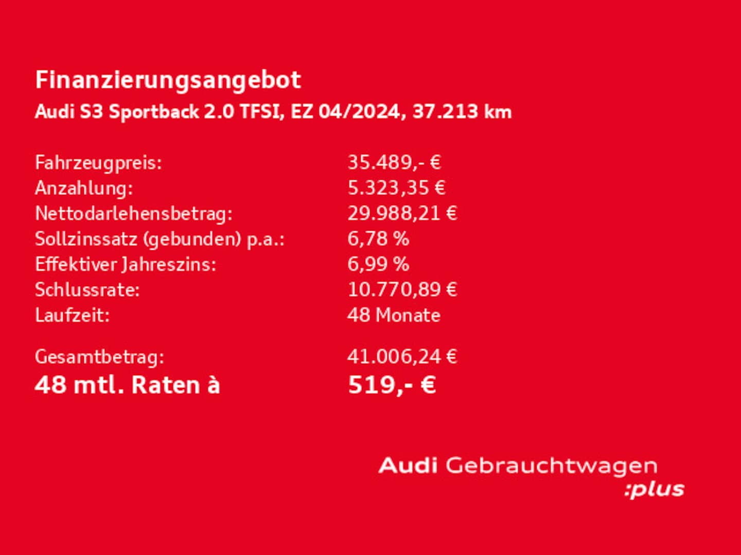 Bild über Audi S3 Sportback TFSI quattro S tronic - für weitere Informationen kontaktieren Sie den Audi Partner