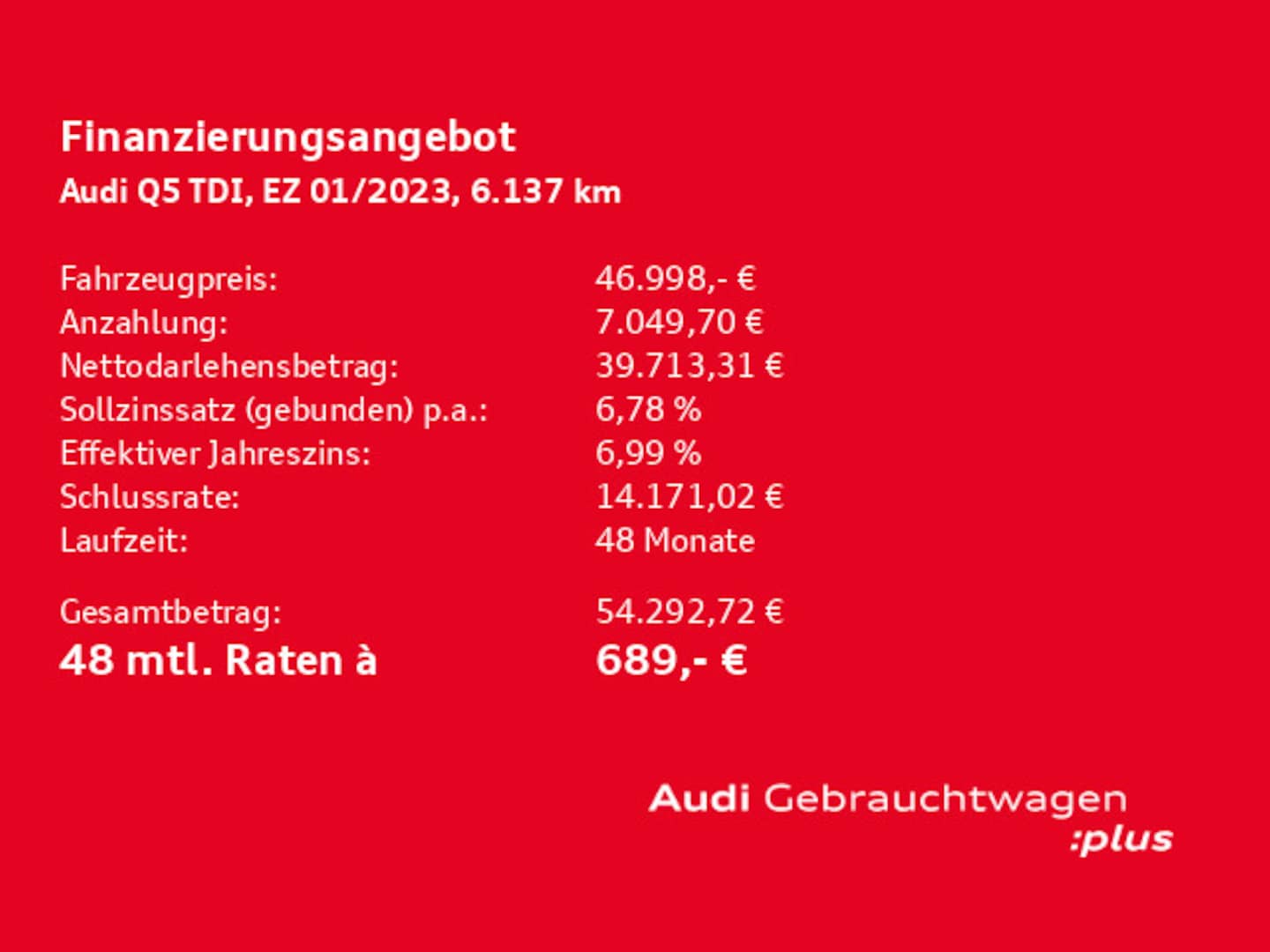 Bild über Audi Q5 50 TDI quattro tiptronic - für weitere Informationen kontaktieren Sie den Audi Partner