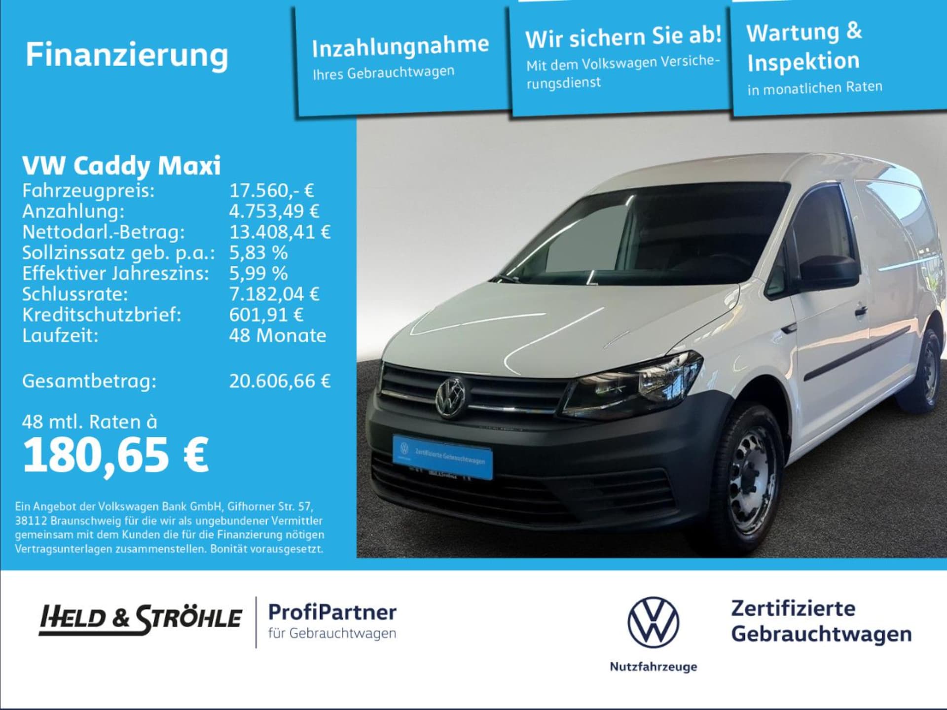 Volkswagen Caddy Maxi Kasten Basis-Modell