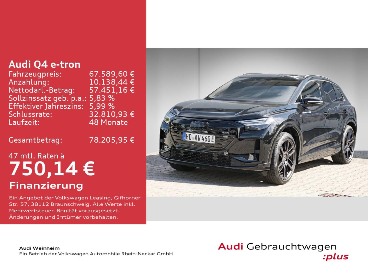 Bild über Audi Q4 SUV e-tron e-tron quattro 220 kW - für weitere Informationen kontaktieren Sie den Audi Partner