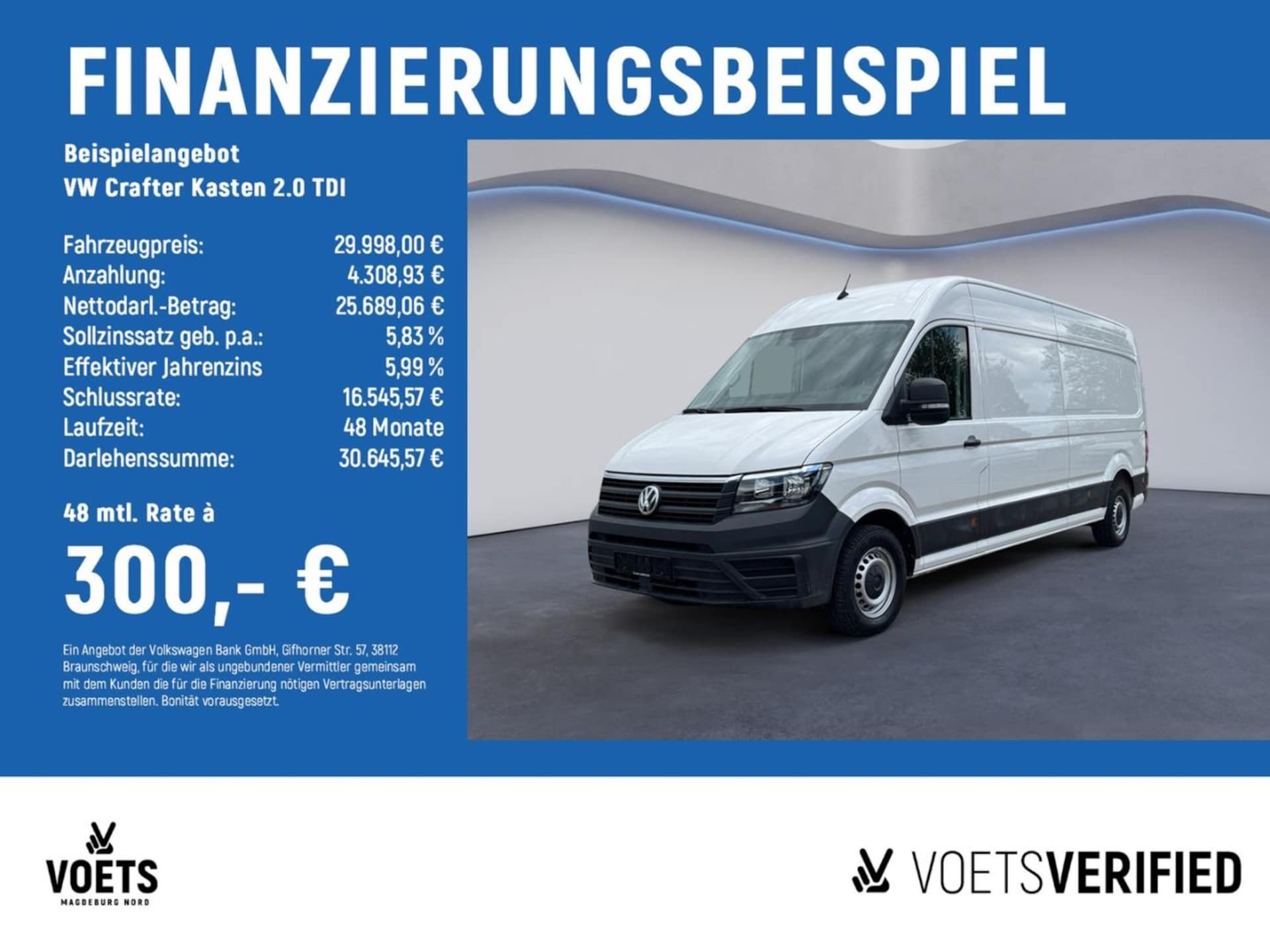 Volkswagen Crafter Kasten langer Radstand