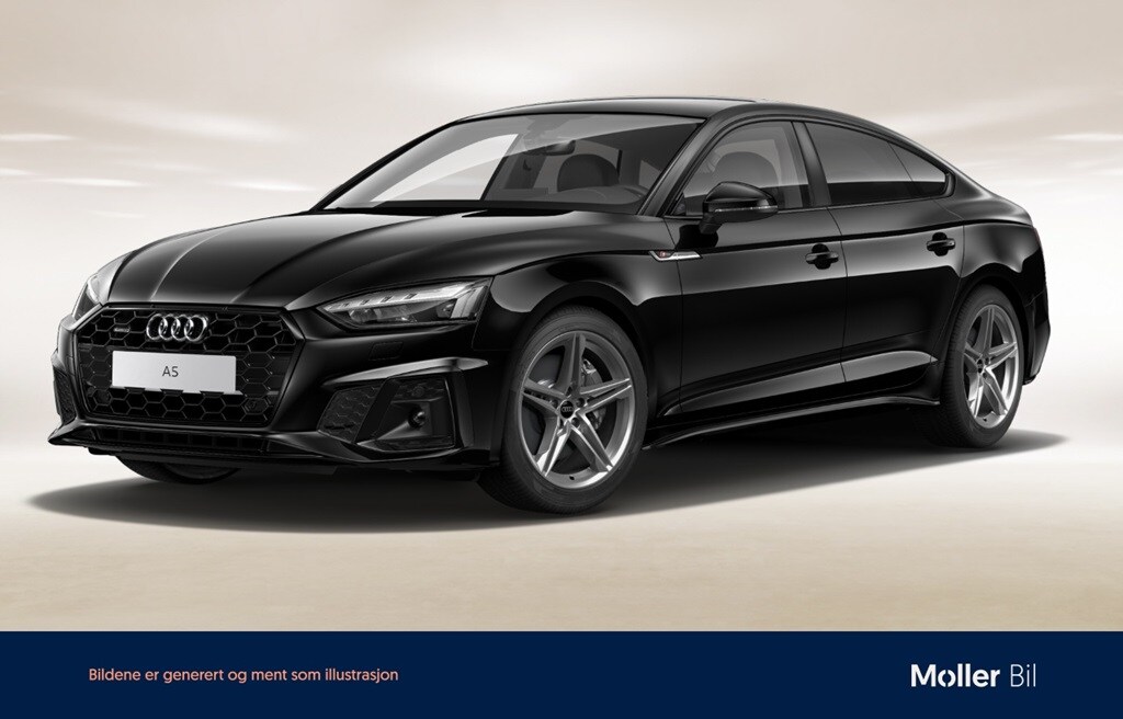 Bild som visar&nbsp;Audi A5 Sportback&nbsp;A5 Sportback 45 TFSI quattro S line 265 hk S tronic - för mer information kontakta din Audi Partner