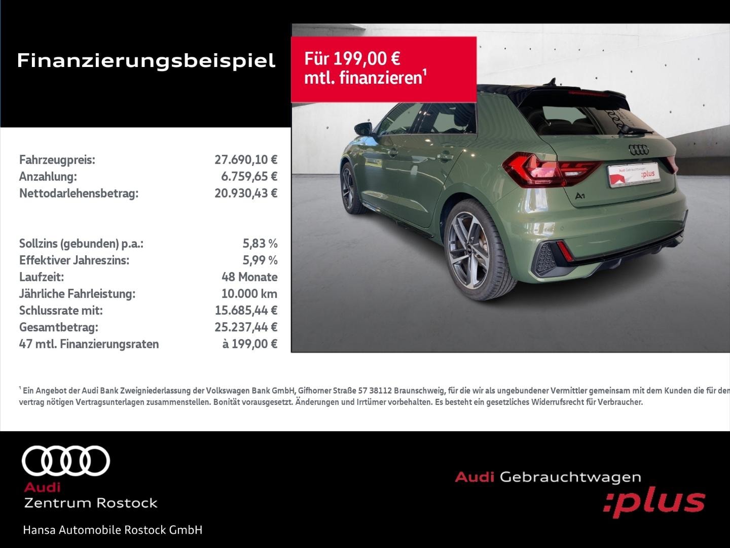 Bild über Audi A1 Sportback S line 30 TFSI S tronic - für weitere Informationen kontaktieren Sie den Audi Partner