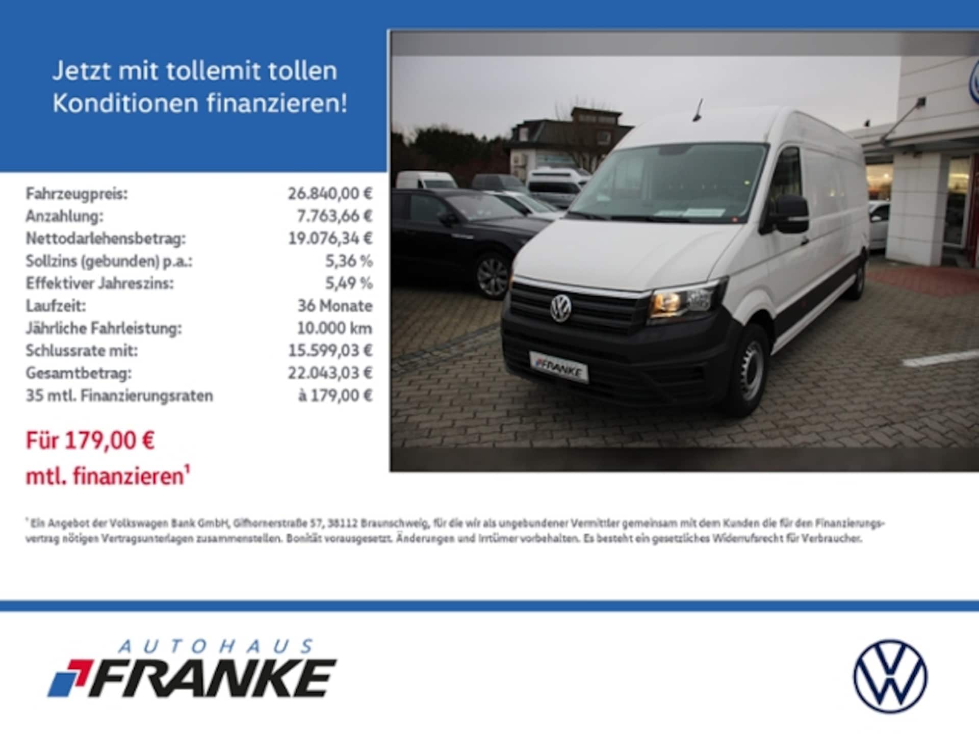 Volkswagen Crafter Kasten langer Radstand