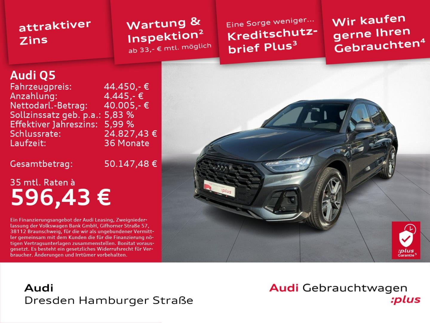 Bild über Audi Q5 TFSI e S line 55 TFSI e quattro S tronic - für weitere Informationen kontaktieren Sie den Audi Partner