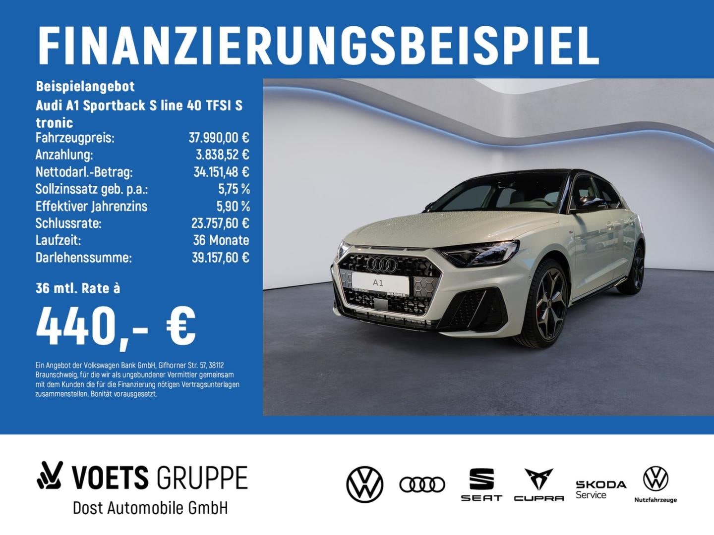 Bild über Audi A1 Sportback S line 40 TFSI S tronic - für weitere Informationen kontaktieren Sie den Audi Partner