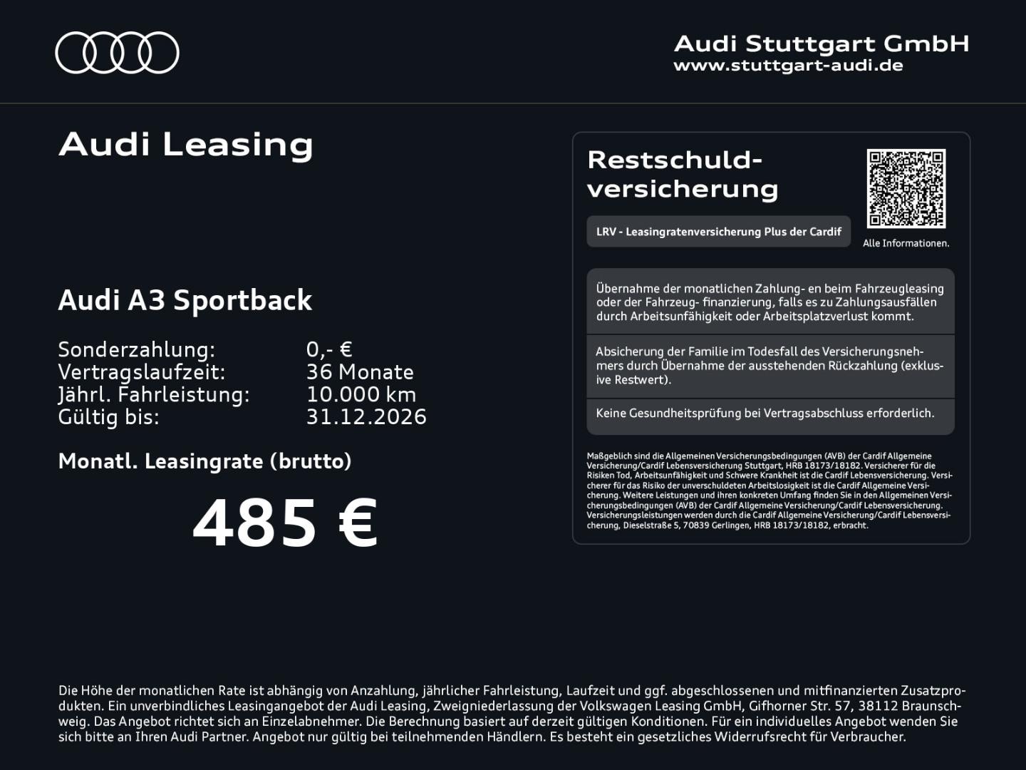Bild über Audi A3 Sportback TFSI quattro S tronic - für weitere Informationen kontaktieren Sie den Audi Partner