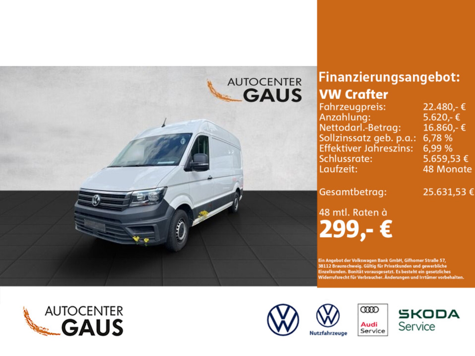 Volkswagen Crafter Kasten mittlerer Radstand