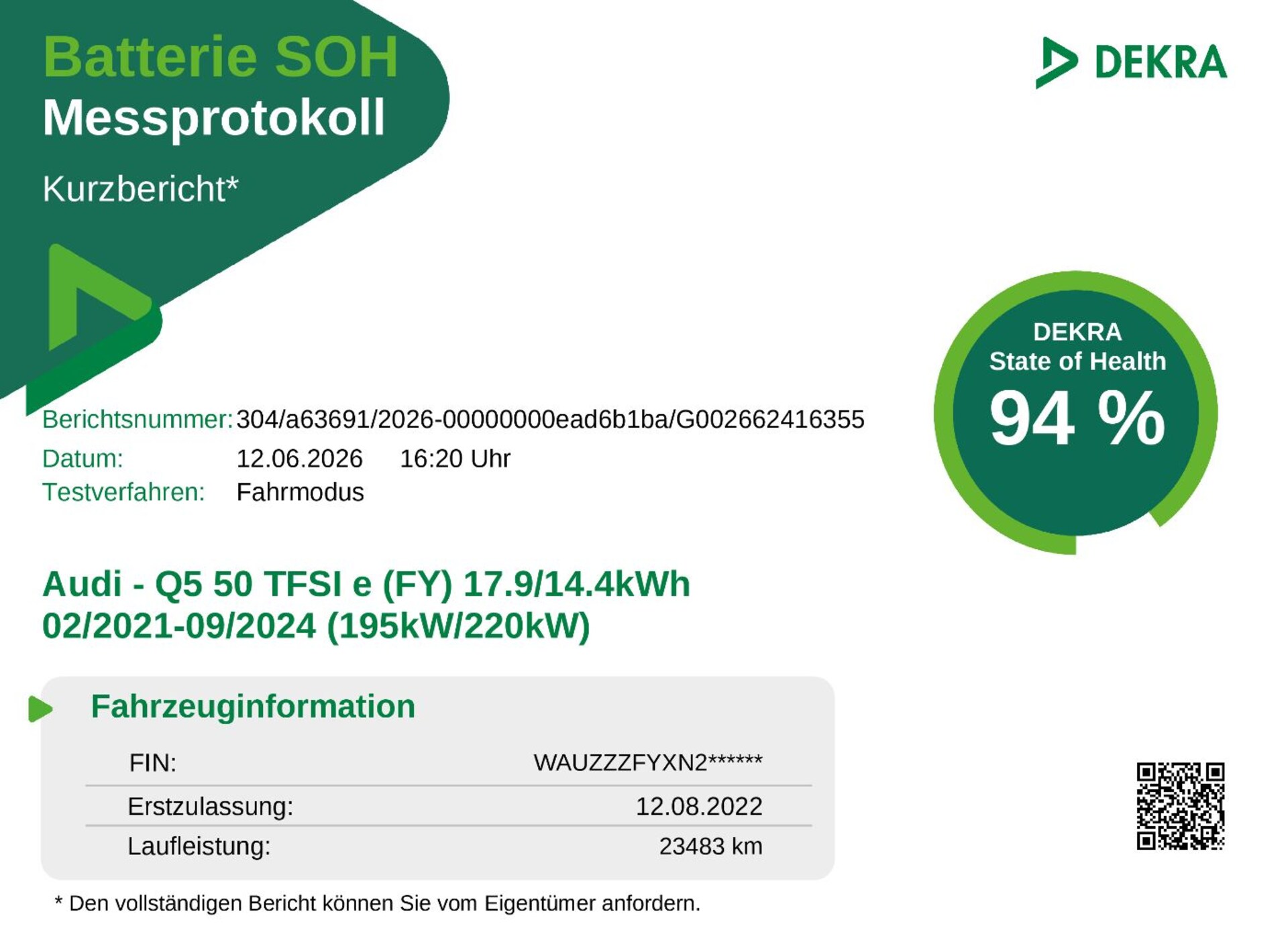 Audi Q5 Sportback TFSI e S line
